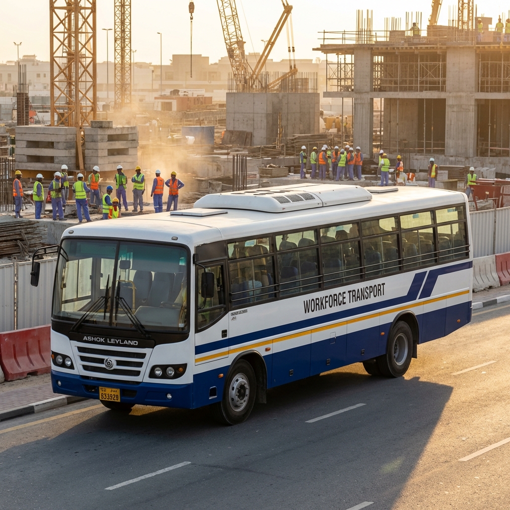 Rent 60-67 Seater AC Labor Bus